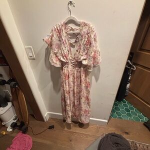 Lulu's Floral Backless Dress